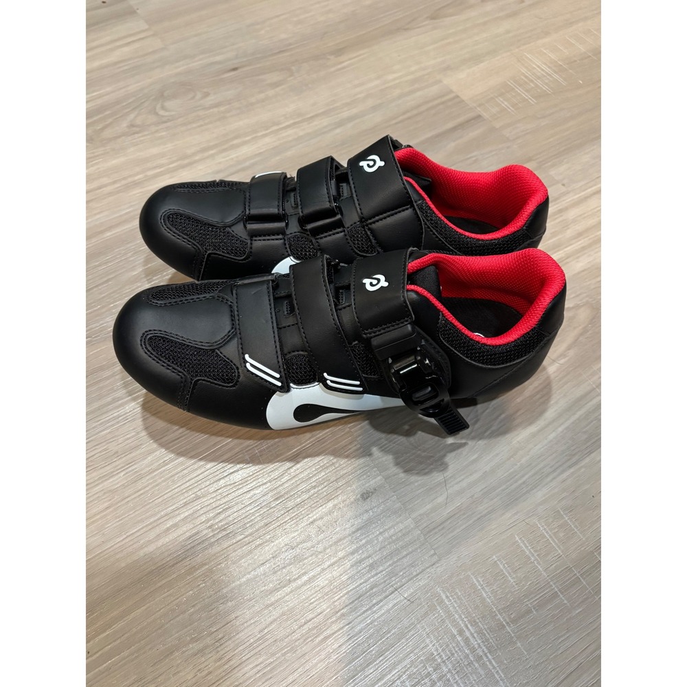 Peloton Cycling Shoes Black White Red EU 40 with Cleats and Hex Key M7.5 W9 - Picture 6 of 6